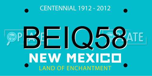 BEIQ58 New Mexico License Plate