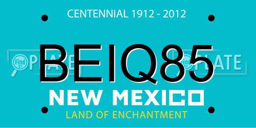 BEIQ85 New Mexico License Plate