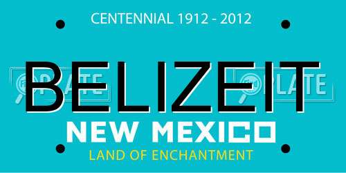 BELIZEIT New Mexico License Plate