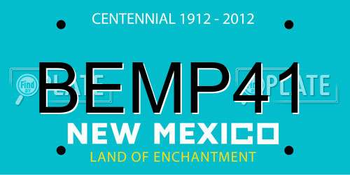 BEMP41 New Mexico License Plate