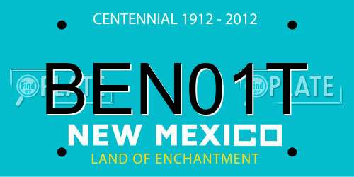 BEN01T New Mexico License Plate
