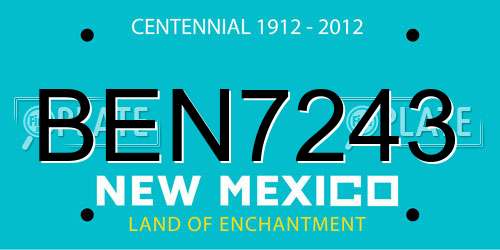 BEN7243 New Mexico License Plate