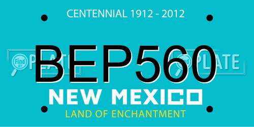 BEP560 New Mexico License Plate