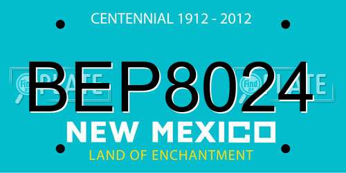 BEP8024 New Mexico License Plate