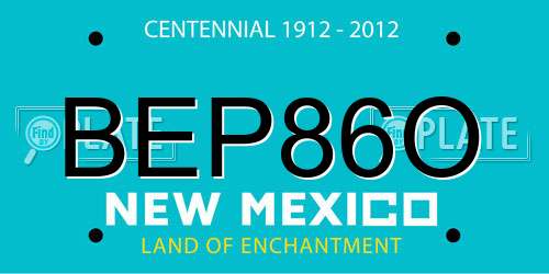 BEP86O New Mexico License Plate