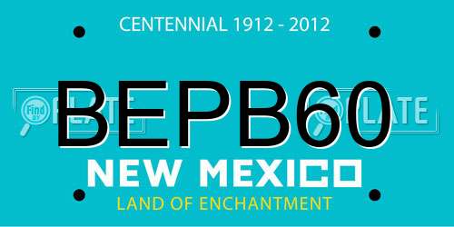 BEPB60 New Mexico License Plate