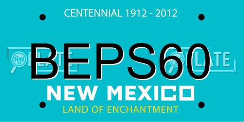 BEPS60 New Mexico License Plate