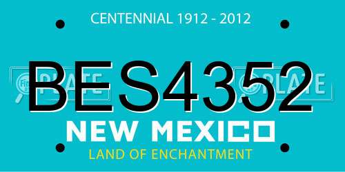 BES4352 New Mexico License Plate