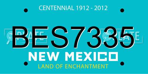 BES7335 New Mexico License Plate