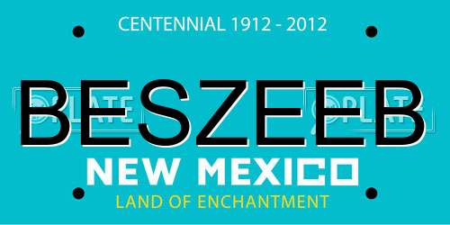 BESZEEB New Mexico License Plate