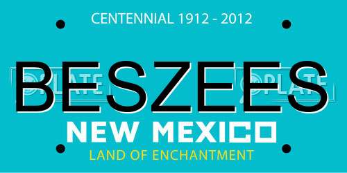 BESZEES New Mexico License Plate