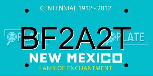 BF2A2T New Mexico License Plate