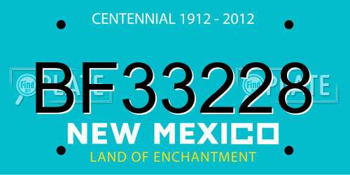 BF33228 New Mexico License Plate