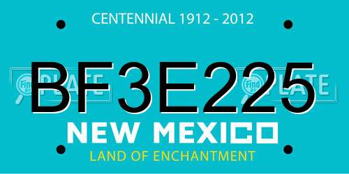 BF3E225 New Mexico License Plate