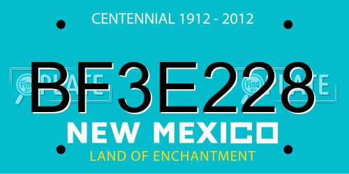 BF3E228 New Mexico License Plate