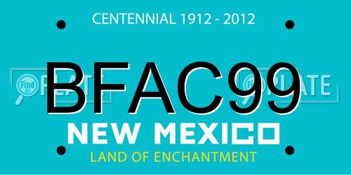 BFAC99 New Mexico License Plate