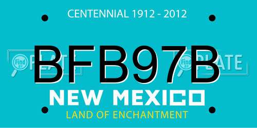 BFB97B New Mexico License Plate