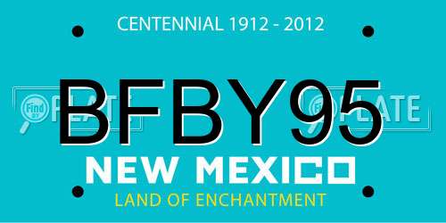 BFBY95 New Mexico License Plate