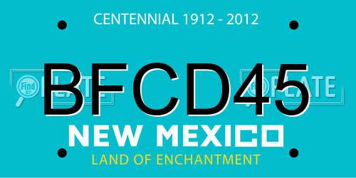 BFCD45 New Mexico License Plate