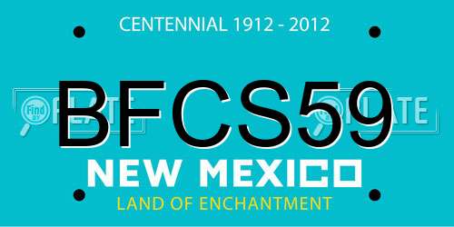 BFCS59 New Mexico License Plate