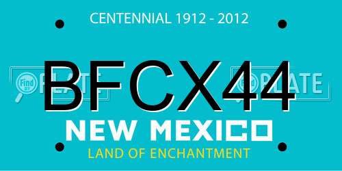 BFCX44 New Mexico License Plate