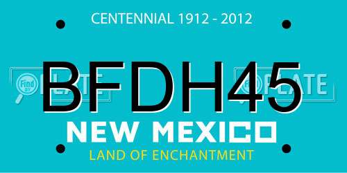BFDH45 New Mexico License Plate