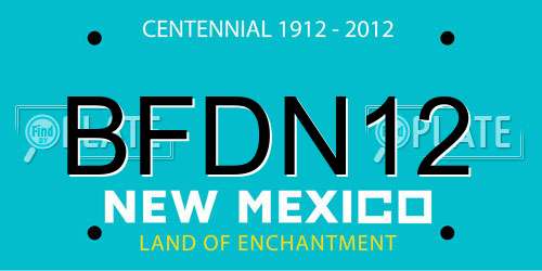 BFDN12 New Mexico License Plate