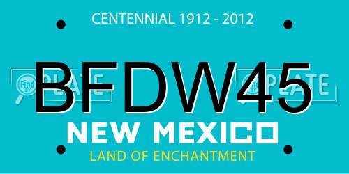 BFDW45 New Mexico License Plate