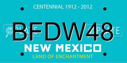 BFDW48 New Mexico License Plate
