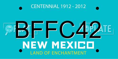 BFFC42 New Mexico License Plate