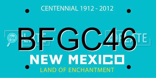 BFGC46 New Mexico License Plate