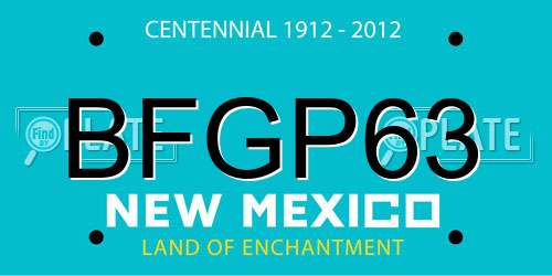 BFGP63 New Mexico License Plate
