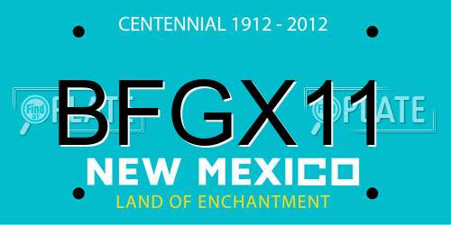 BFGX11 New Mexico License Plate