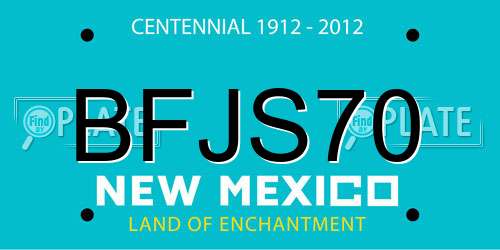 BFJS70 New Mexico License Plate