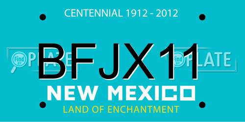 BFJX11 New Mexico License Plate