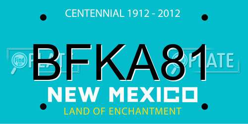 BFKA81 New Mexico License Plate