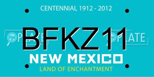 BFKZ11 New Mexico License Plate
