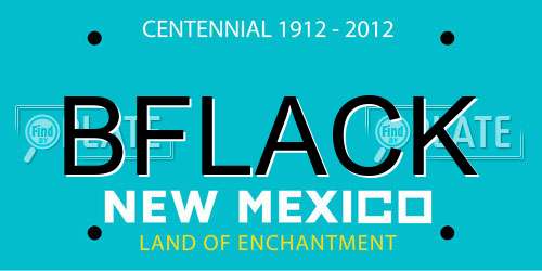BFLACK New Mexico License Plate