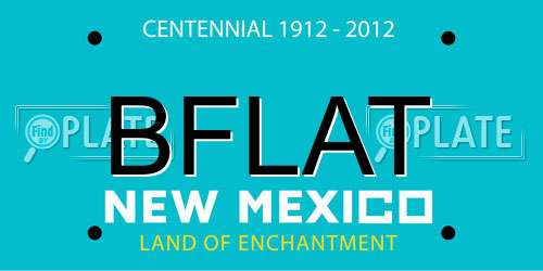BFLAT New Mexico License Plate