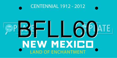 BFLL60 New Mexico License Plate
