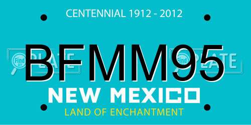 BFMM95 New Mexico License Plate