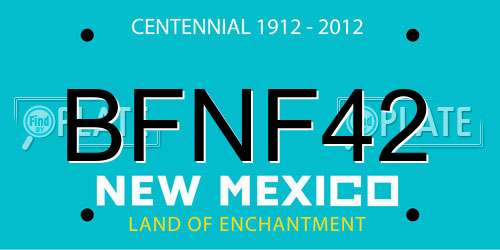BFNF42 New Mexico License Plate
