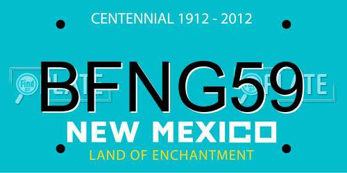 BFNG59 New Mexico License Plate