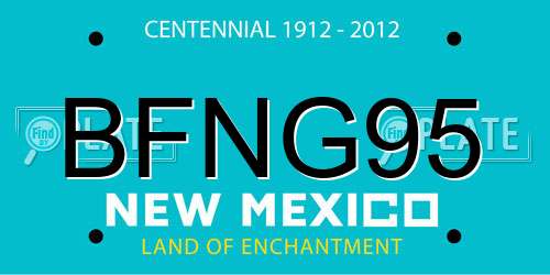 BFNG95 New Mexico License Plate