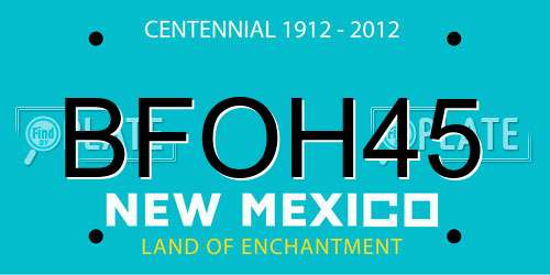 BFOH45 New Mexico License Plate