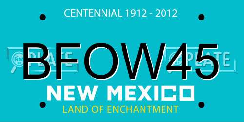 BFOW45 New Mexico License Plate