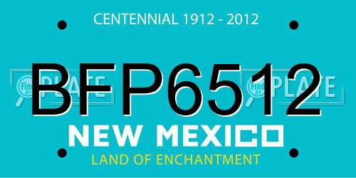 BFP6512 New Mexico License Plate