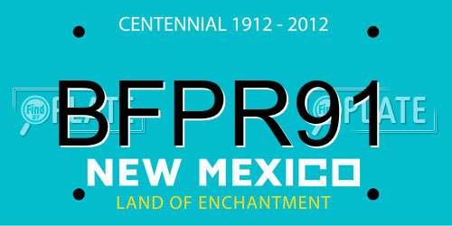 BFPR91 New Mexico License Plate