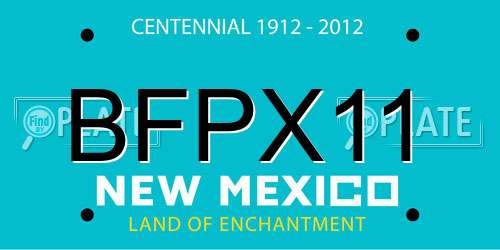 BFPX11 New Mexico License Plate