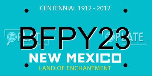 BFPY23 New Mexico License Plate